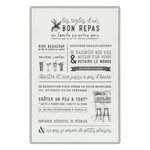 ATMOSPHERA Décoration Murale en Métal  Citation  58cm Blanc