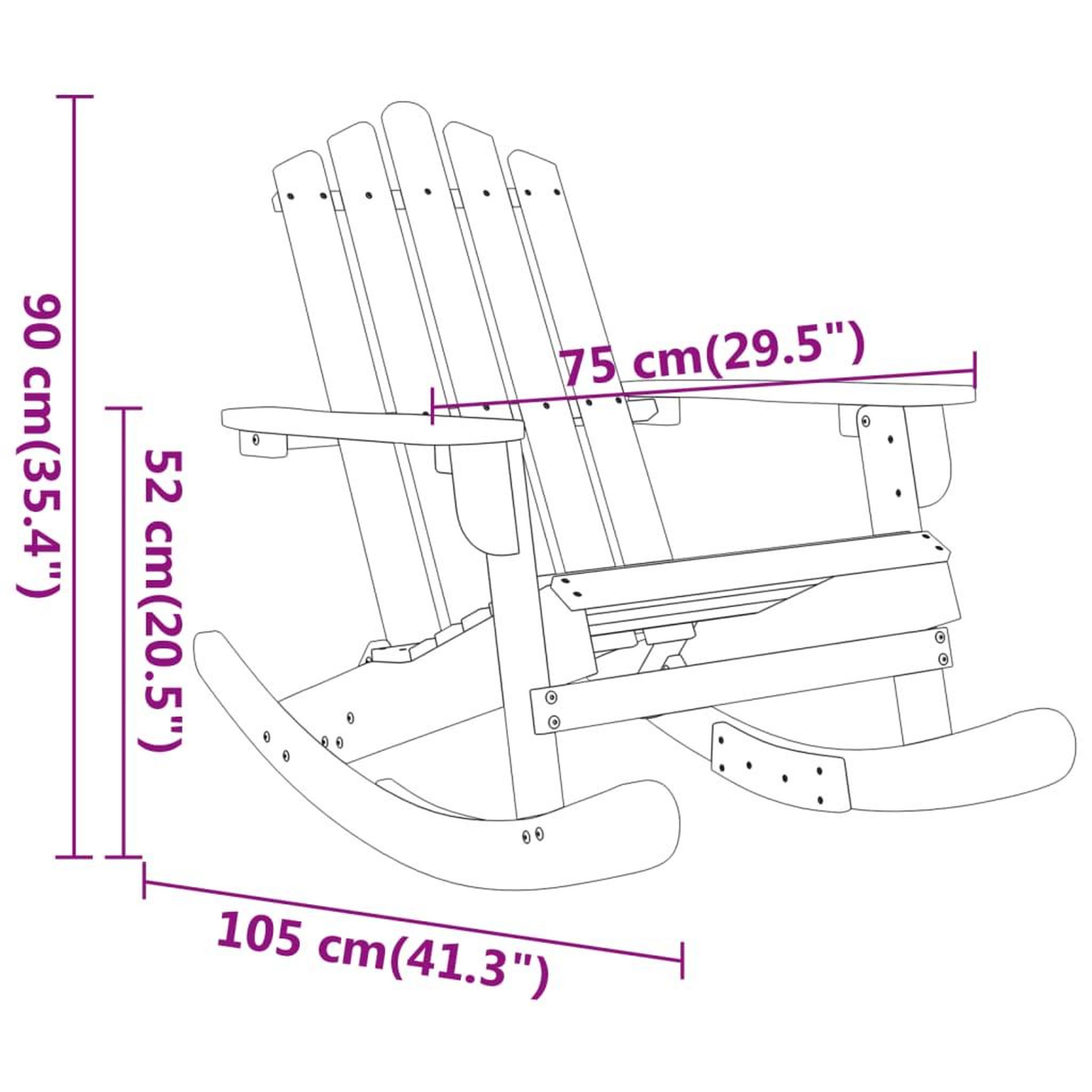 Voir la diapositive 6 : VIDAXL Ensemble de salon de jardin Adirondack 3 pcs bois acacia solide