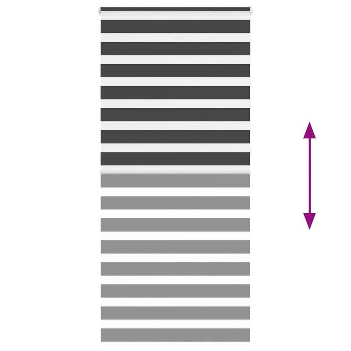 VIDAXL Store zebre noir 110x230 cm largeur du tissu 105,9 cm polyester