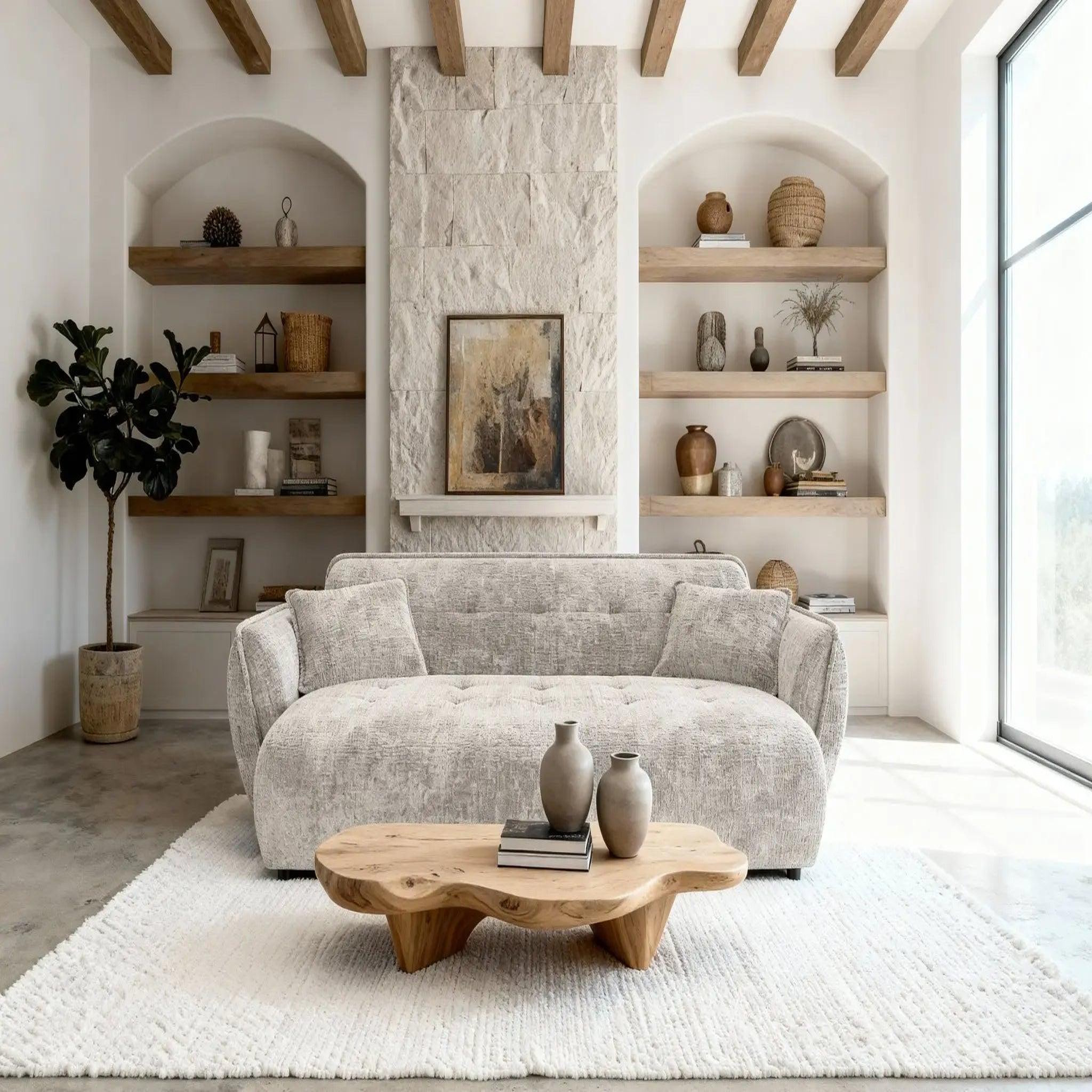 Voir la diapositive 3 : CASANOVA PARIS Mona - canapé droit tissu chenille 3 places