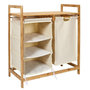 Voir la diapositive 1 : Paris Prix Meuble à Linge Rangements  Bambou  77cm Beige