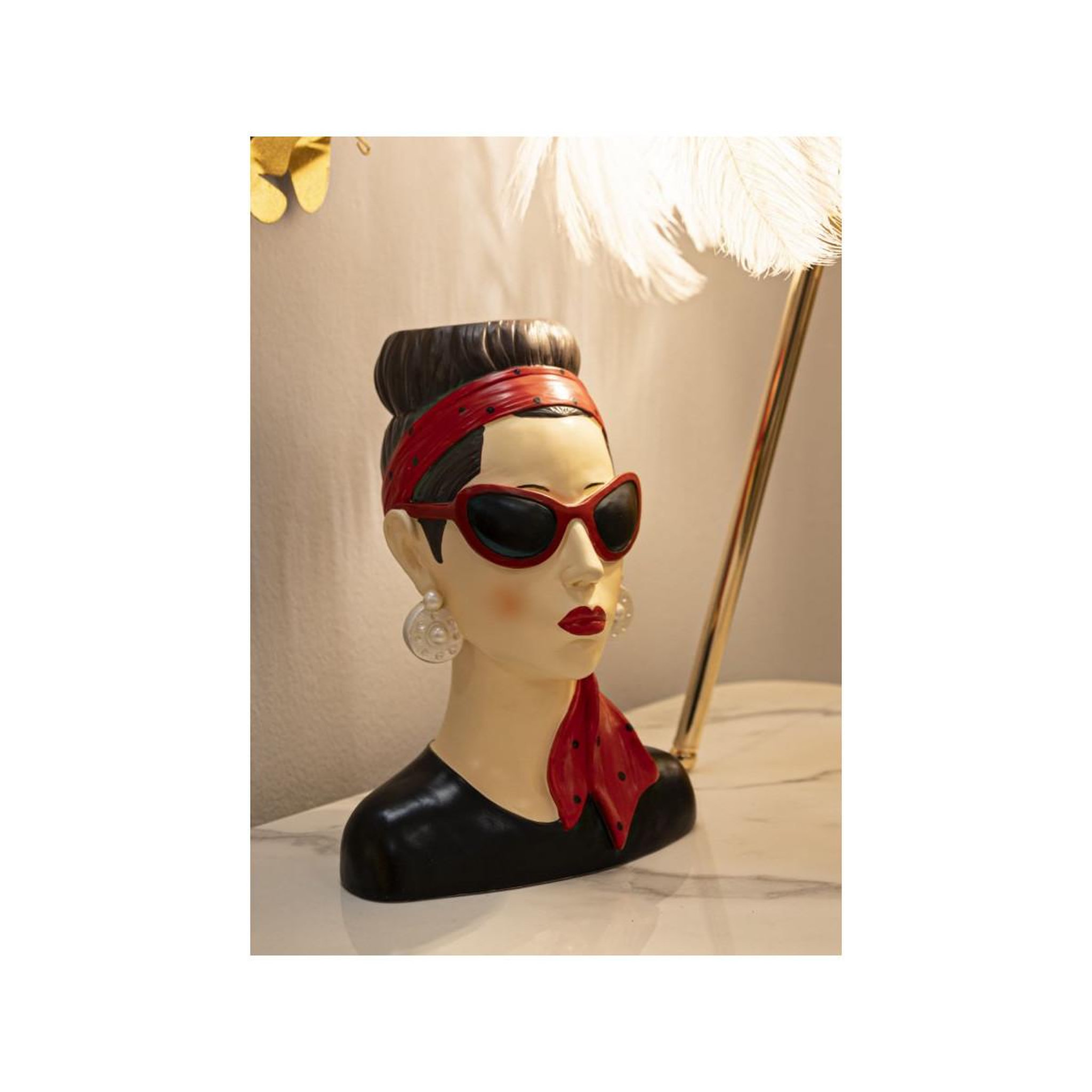Voir la diapositive 6 : Paris Prix Vase déco femme  hollywood  27cm multicolore