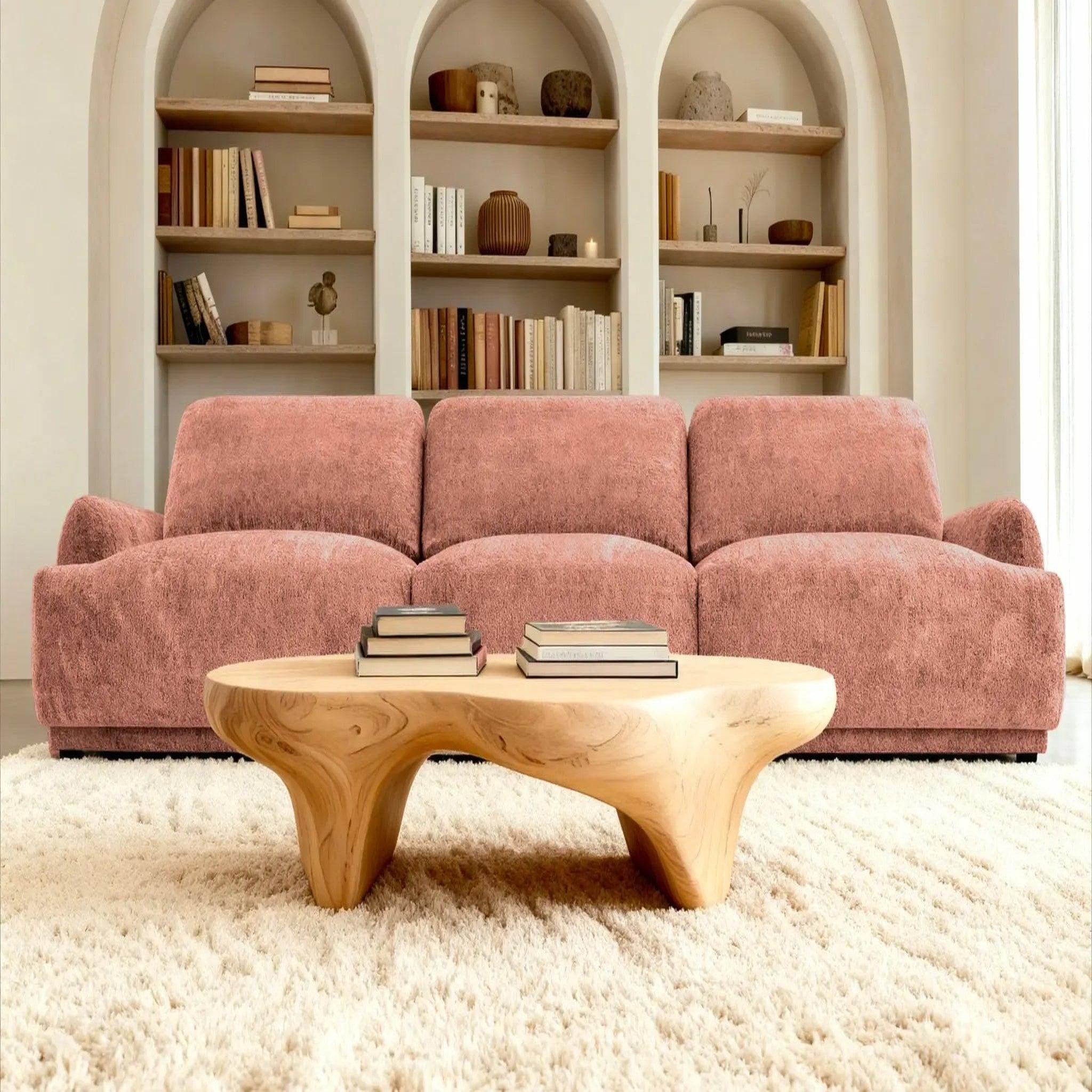 Voir la diapositive 5 : CASANOVA PARIS Rosalie - canapé droit tissu chenille 3 places