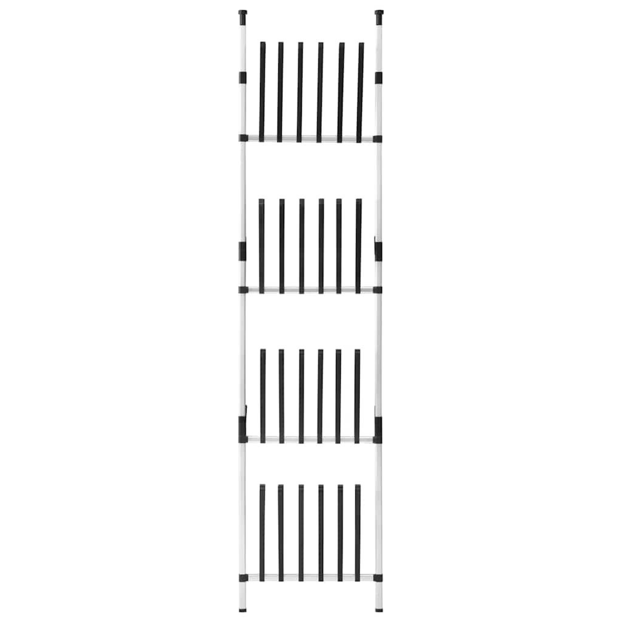 Voir la diapositive 5 : VIDAXL Etagere a bottes telescopique avec barres aluminium