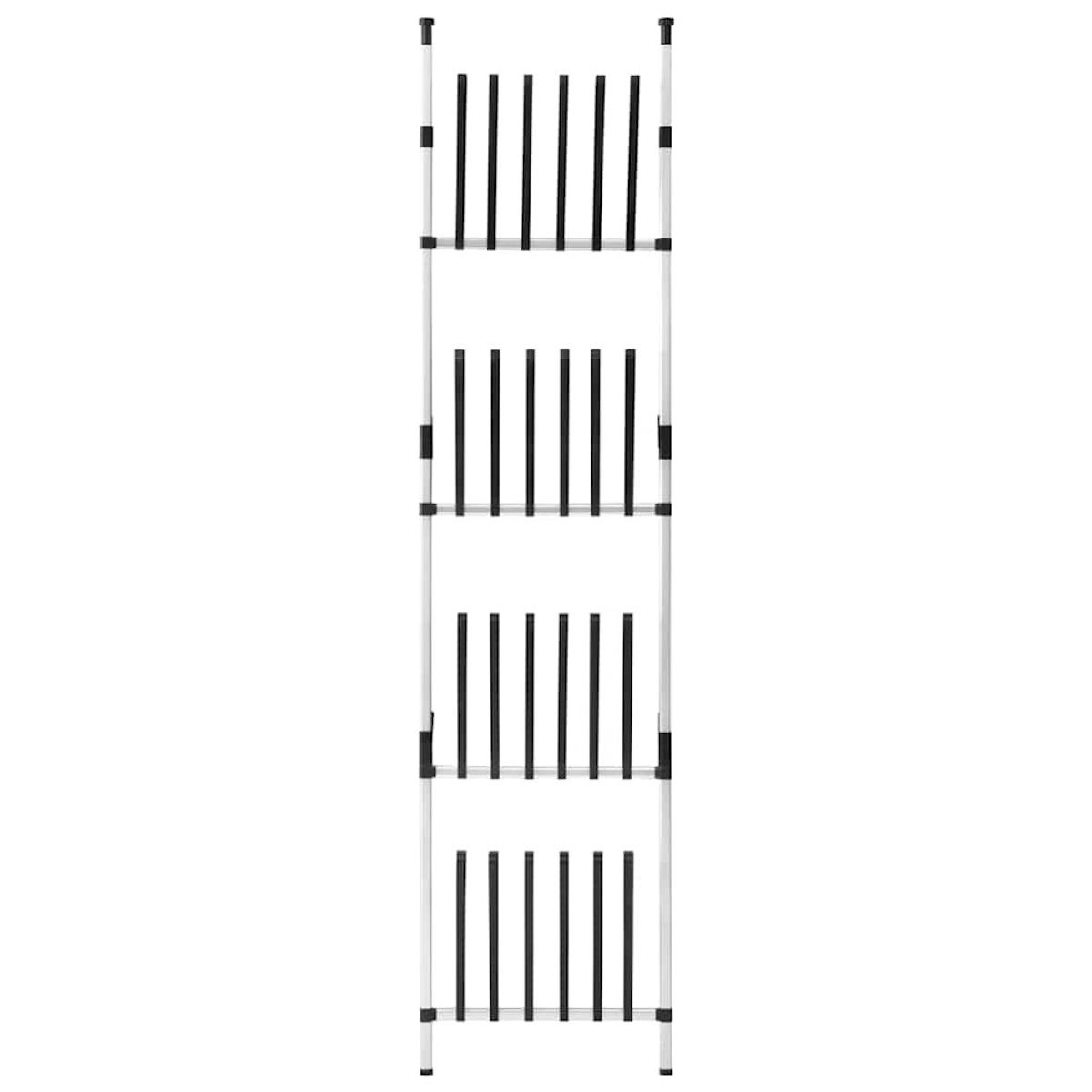 VIDAXL Etagere a bottes telescopique avec barres Aluminium