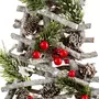 FEERIC LIGHT & CHRISTMAS Sapin de Noël avec pieds en branches - 23 x 60 cm - Vert