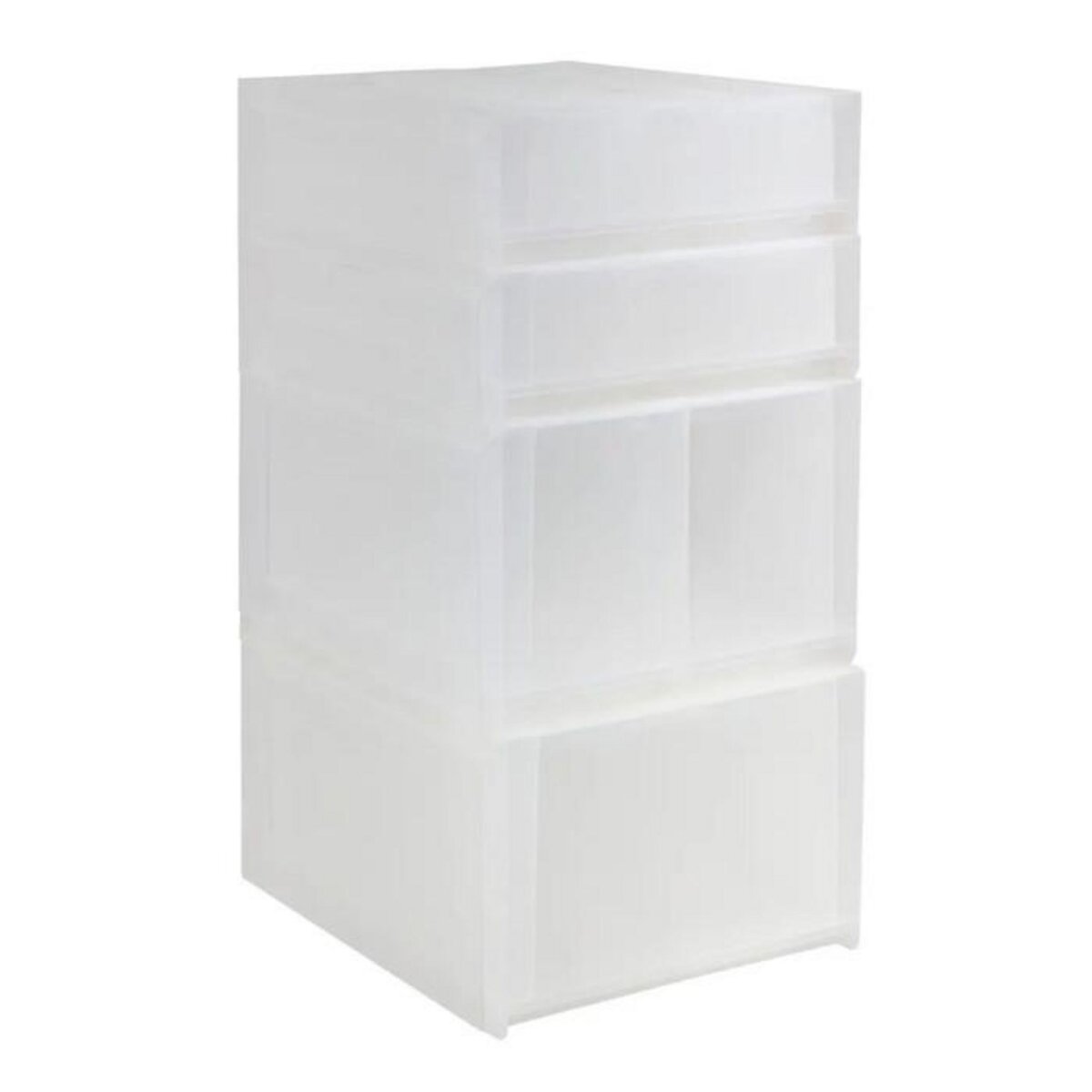 FIVE Tour de Rangement 4 Tiroirs  Tide'n  62cm Transparent