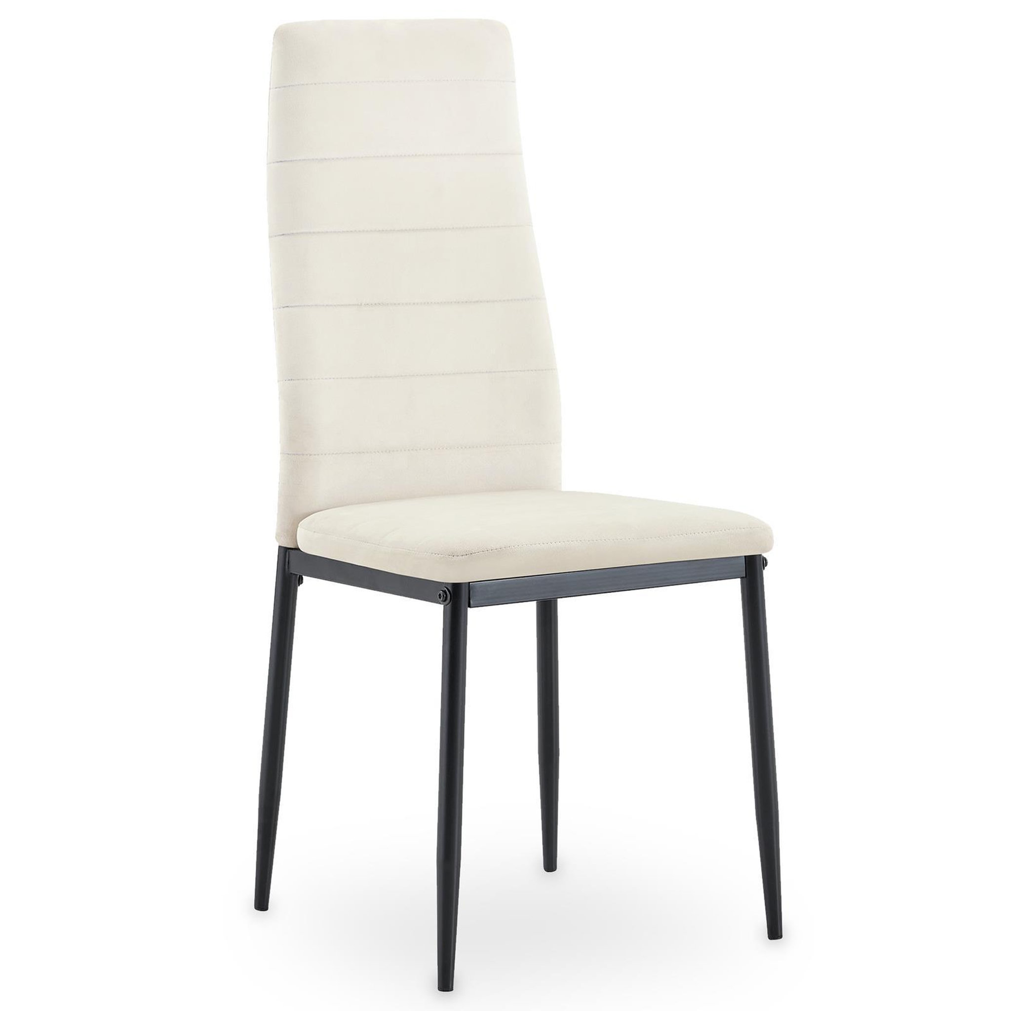 Voir la diapositive 3 : IDIMEX Lot de 4 chaises LEDRO de salle à manger en velours