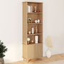Voir la diapositive 2 : ID MARKET Etagère bibliothèque 4 niveaux avec placard JULIETTE lattes tasseau bois coloris chêne