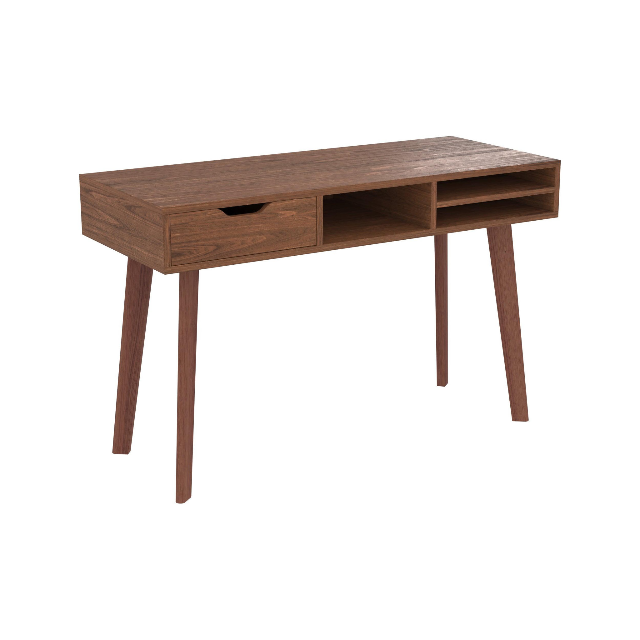 MAISON PAVANE Bureau 1 tiroir et 3 niches en bois foncé-moka