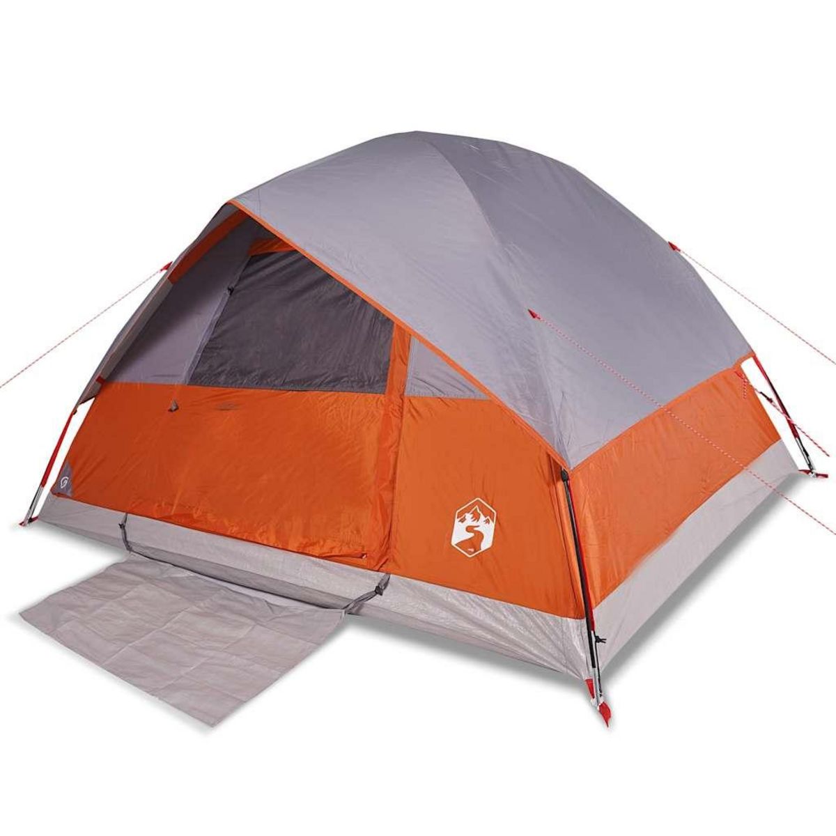 VIDAXL Tente familiale a dome 6 personnes orange impermeable