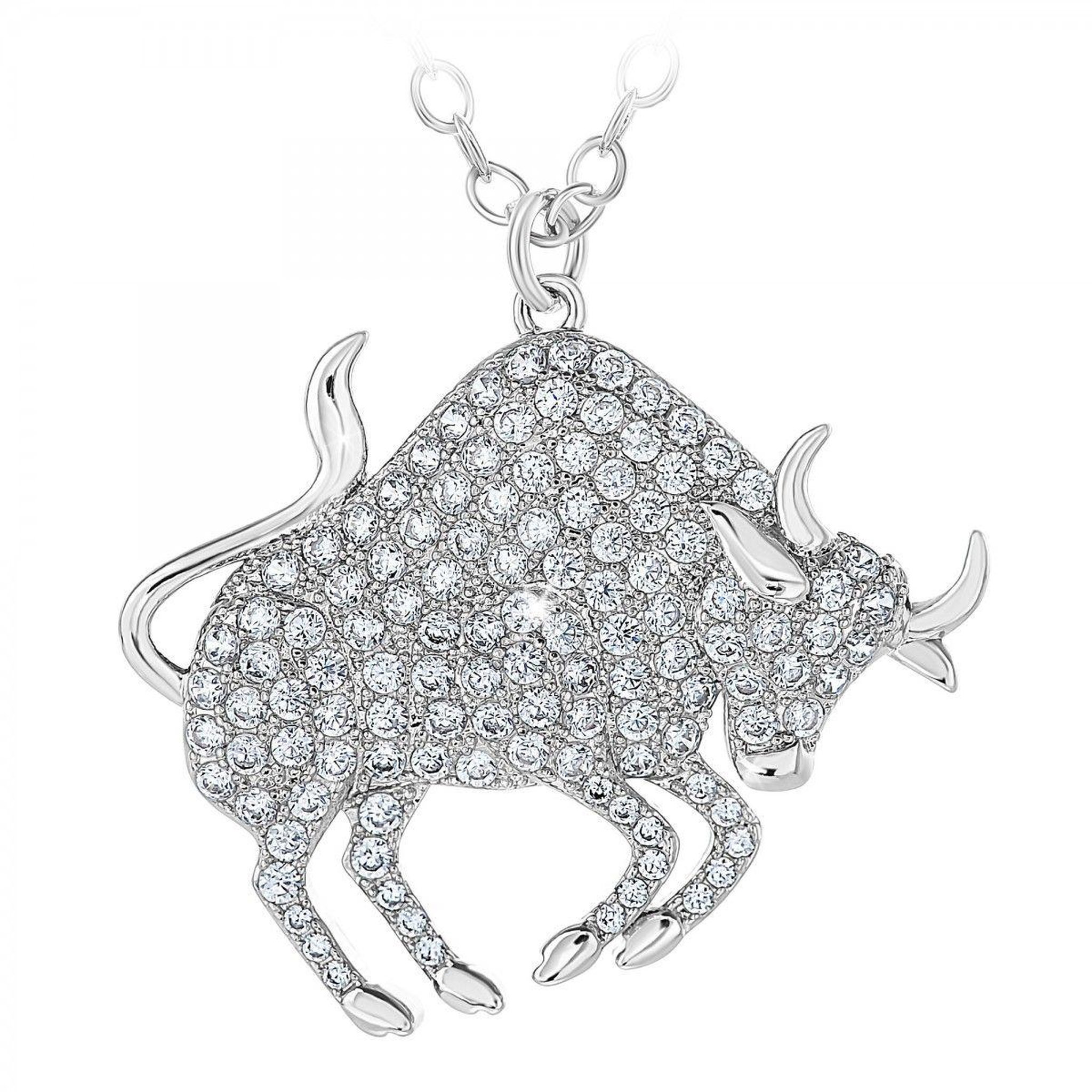 SC CRYSTAL Collier signe astrologique taureau orné de Cristaux scintillants par SC Crystal