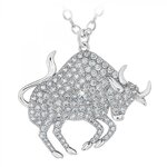 SC CRYSTAL Collier signe astrologique taureau orné de Cristaux scintillants par SC Crystal