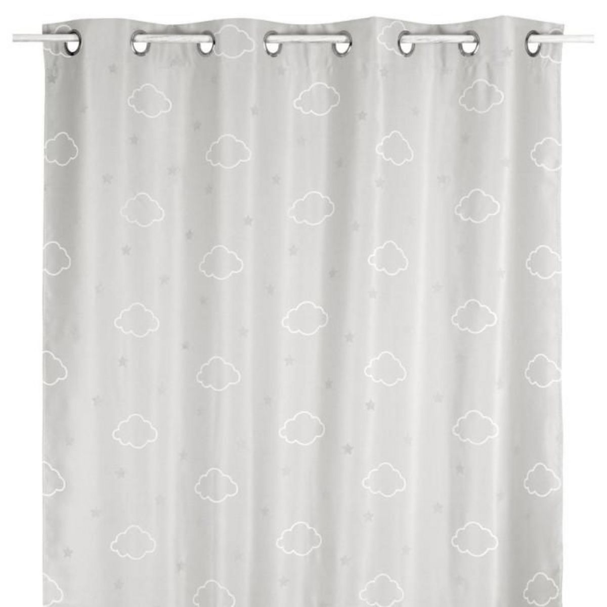 Atmosphera Kids Rideau Occultant  Phosphorescent  140x260cm Gris