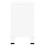 Voir la diapositive 4 : VIDAXL Buffet industriel Blanc 105x35x62 cm Metal et verre