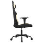 Voir la diapositive 4 : VIDAXL Chaise de jeu avec repose-pied Noir et creme Tissu