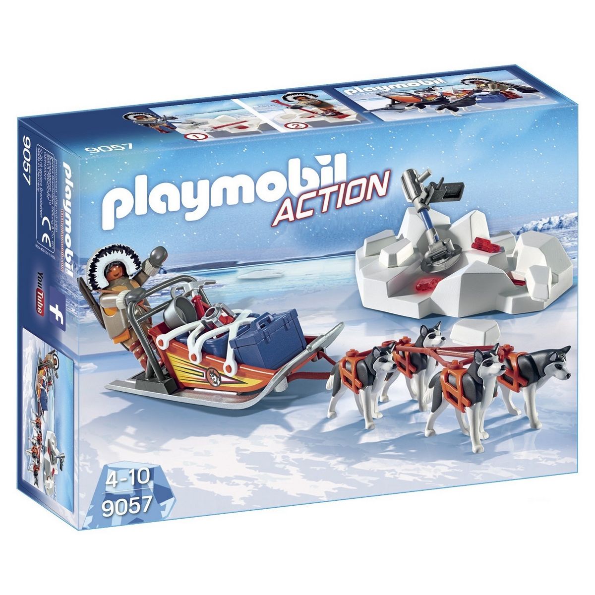 PLAYMOBIL 9057 - Action - Explorateur avec chiens de traîneau 