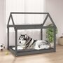 Voir la diapositive 1 : VIDAXL Lit pour chien Gris 111x80x100 cm Bois de pin solide