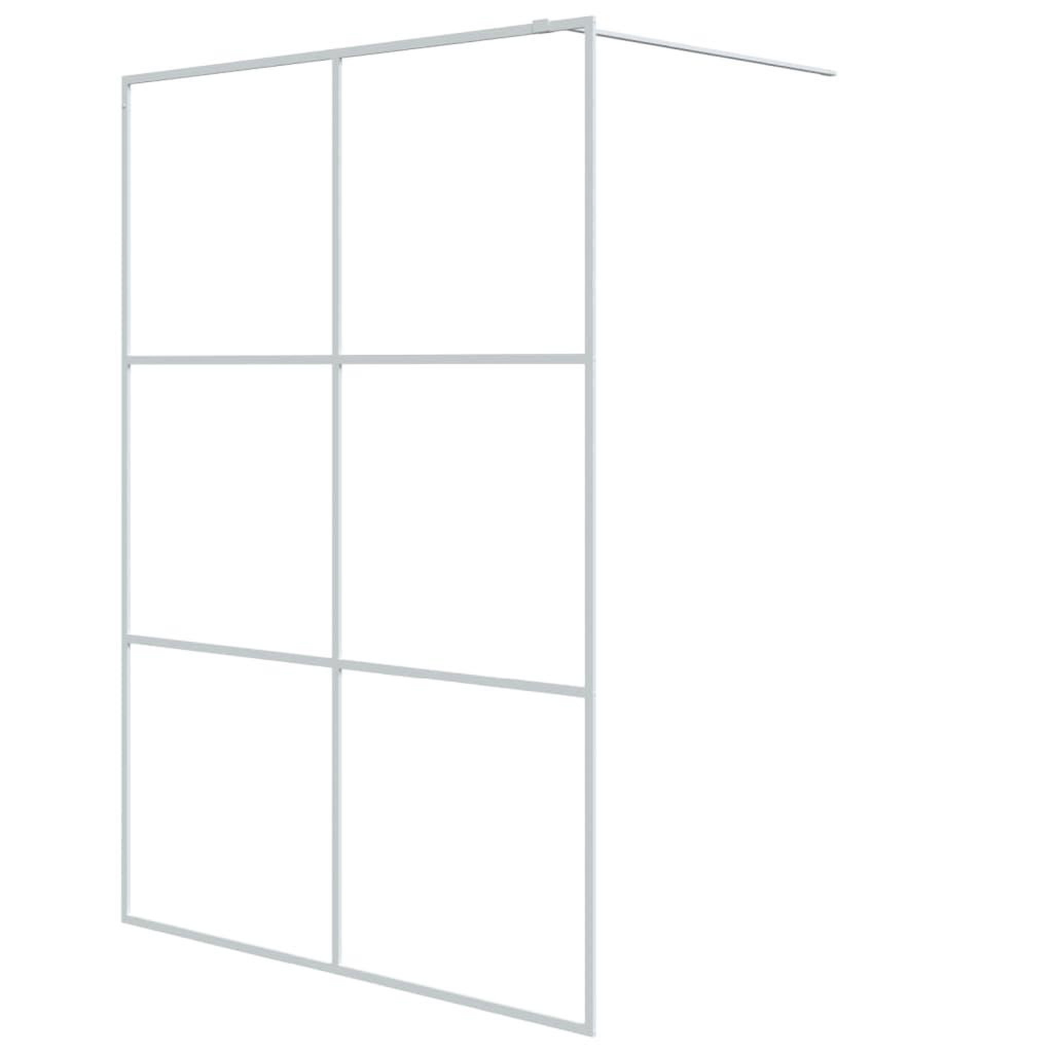 Voir la diapositive 2 : VIDAXL Paroi de douche Blanc 140x195 cm Verre ESG transparent