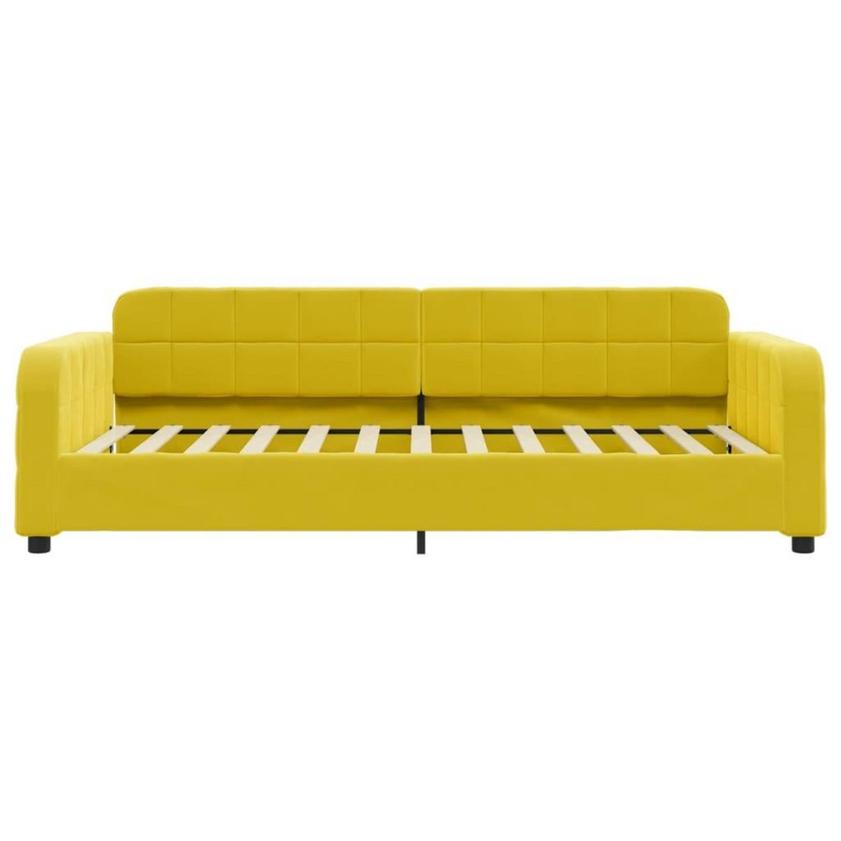 VIDAXL Lit de jour avec matelas jaune 100x200 cm velours