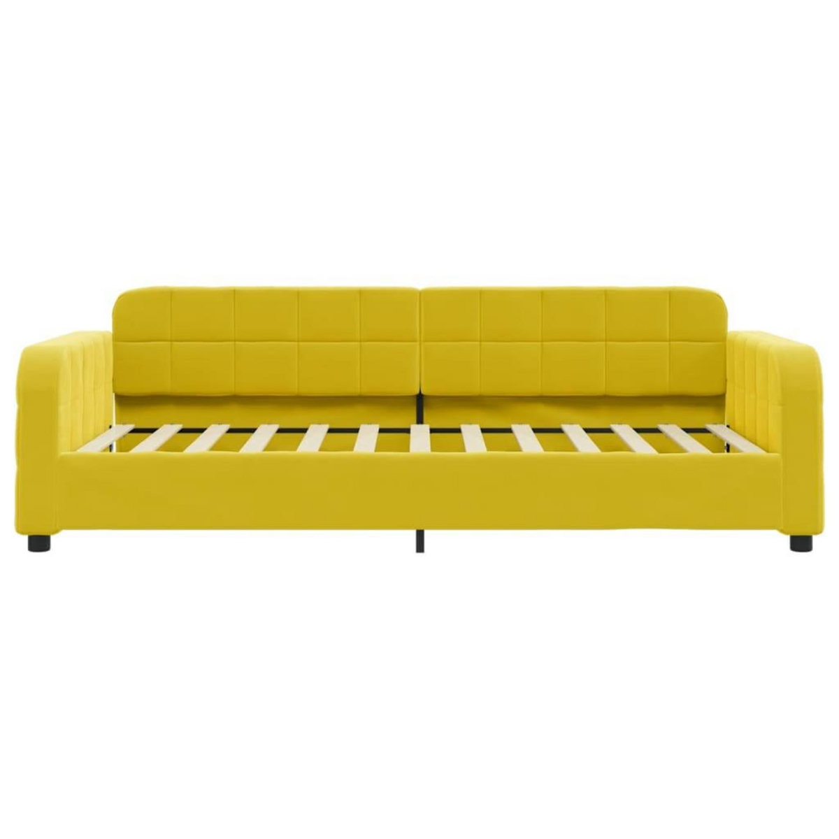 VIDAXL Lit de jour avec matelas jaune 100x200 cm velours