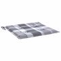 Voir la diapositive 5 : VIDAXL Coussins de chaise de jardin lot de 2 carreaux gris 40x40x3 cm