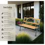 Voir la diapositive 2 : tectake Banc de jardin 2 places