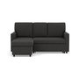 Voir la diapositive 1 : BEST MOBILIER Meiya - canapé d'angle réversible 4 places convertible avec coffre en tissu