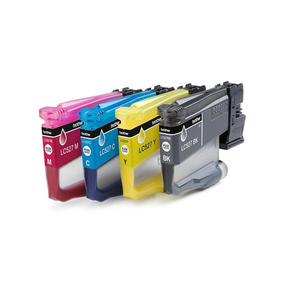 Brother Cartouche d'encre Pack Multipack 4 Originales LC527 (Noir + 3 Couleurs) - LC527VAL