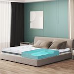 THE WHITE STONE Matelas 70 x 140 Hypoallergénique | Hauteur 16 cm | Propriétés orthopédiques et automodelantes | Produit en Italie. Coloris disponibles : Bicolore
