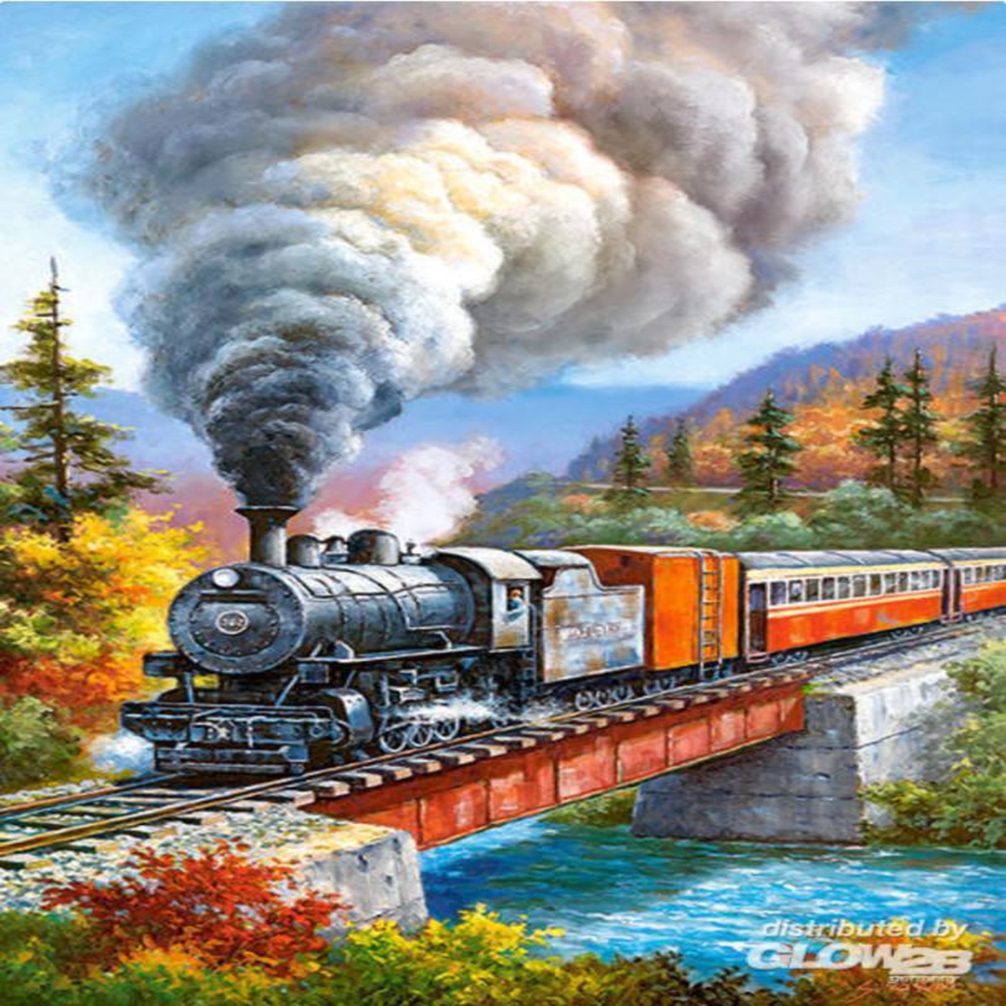 Voir la diapositive 4 : Castorland Puzzle 200 pièces : Passage du train