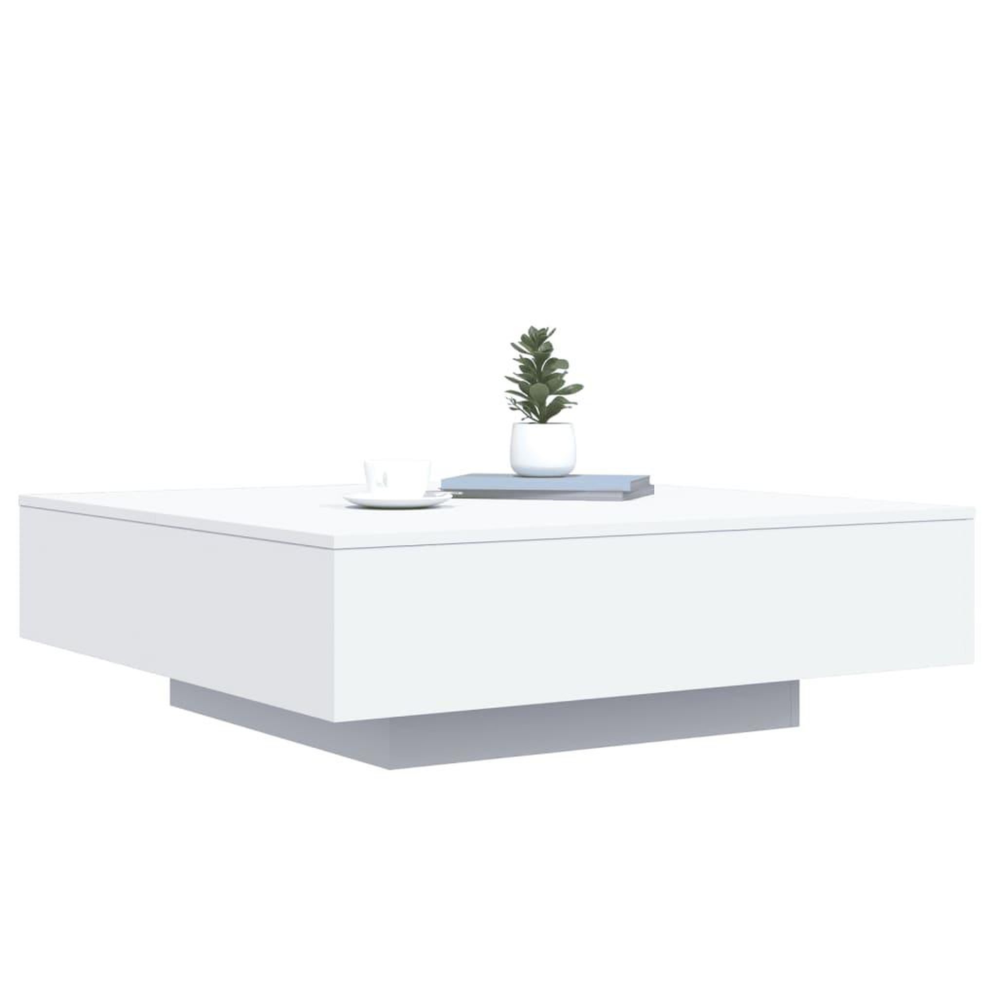 Voir la diapositive 4 : VIDAXL Table basse blanc 100x100x31 cm bois d'ingenierie