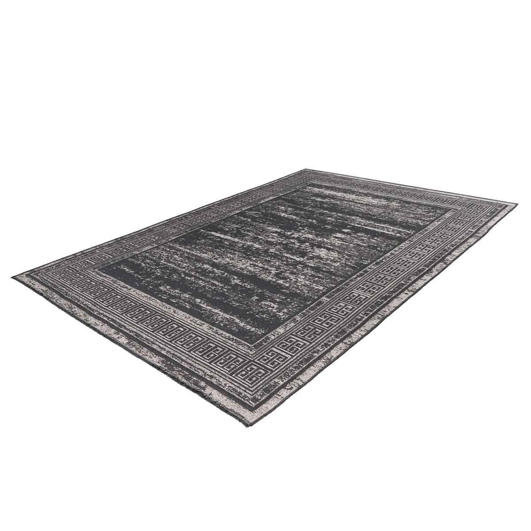 Voir la diapositive 2 : Paris Prix Tapis Tissé à Poils Plats Rétro  Kalevi  Gris