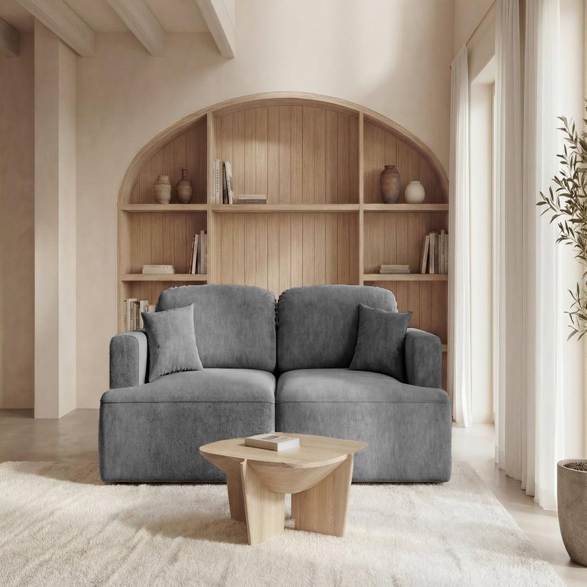Voir la diapositive 3 : CASANOVA PARIS Chiara - canapé droit convertible tissu velours 3 places