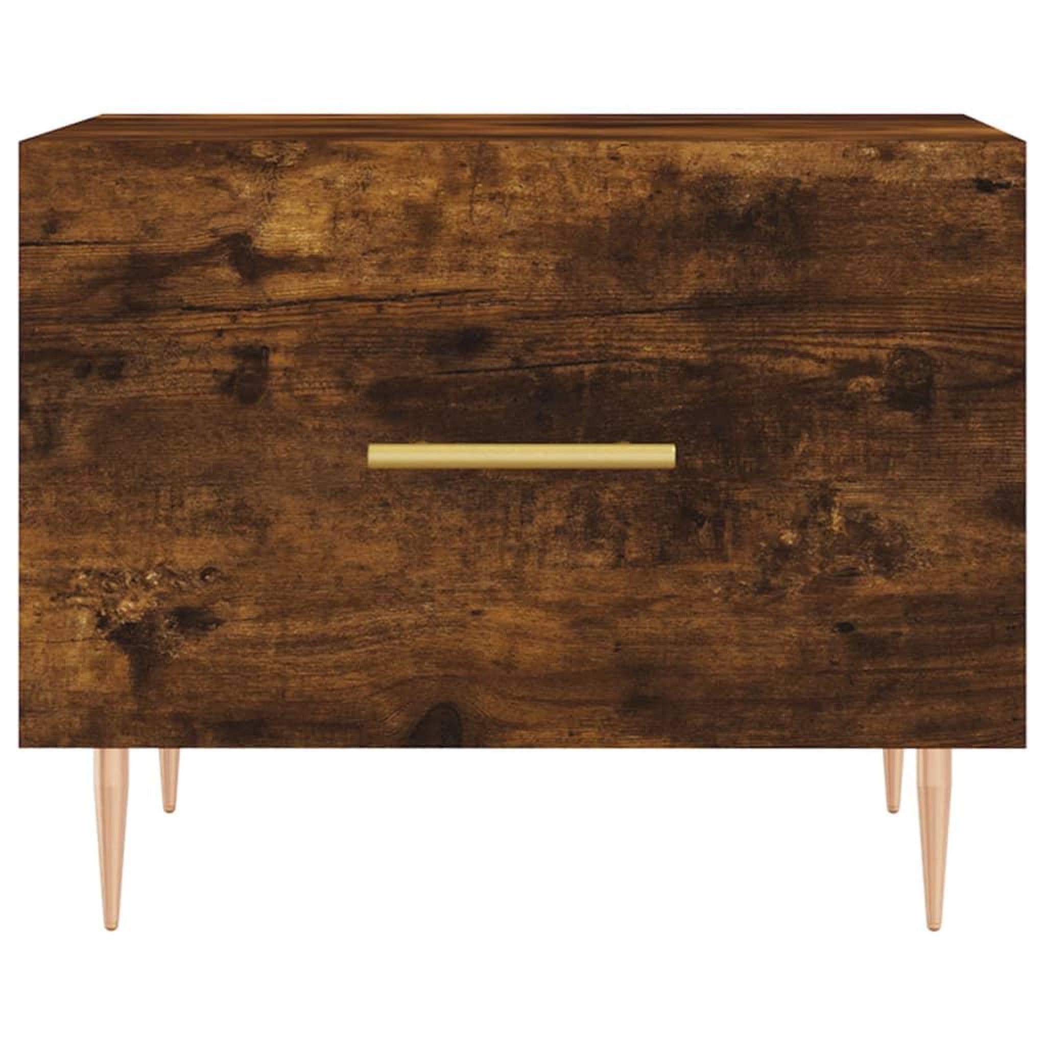 Voir la diapositive 5 : VIDAXL Table basse Chene fume 50x50x40 cm Bois d'ingenierie