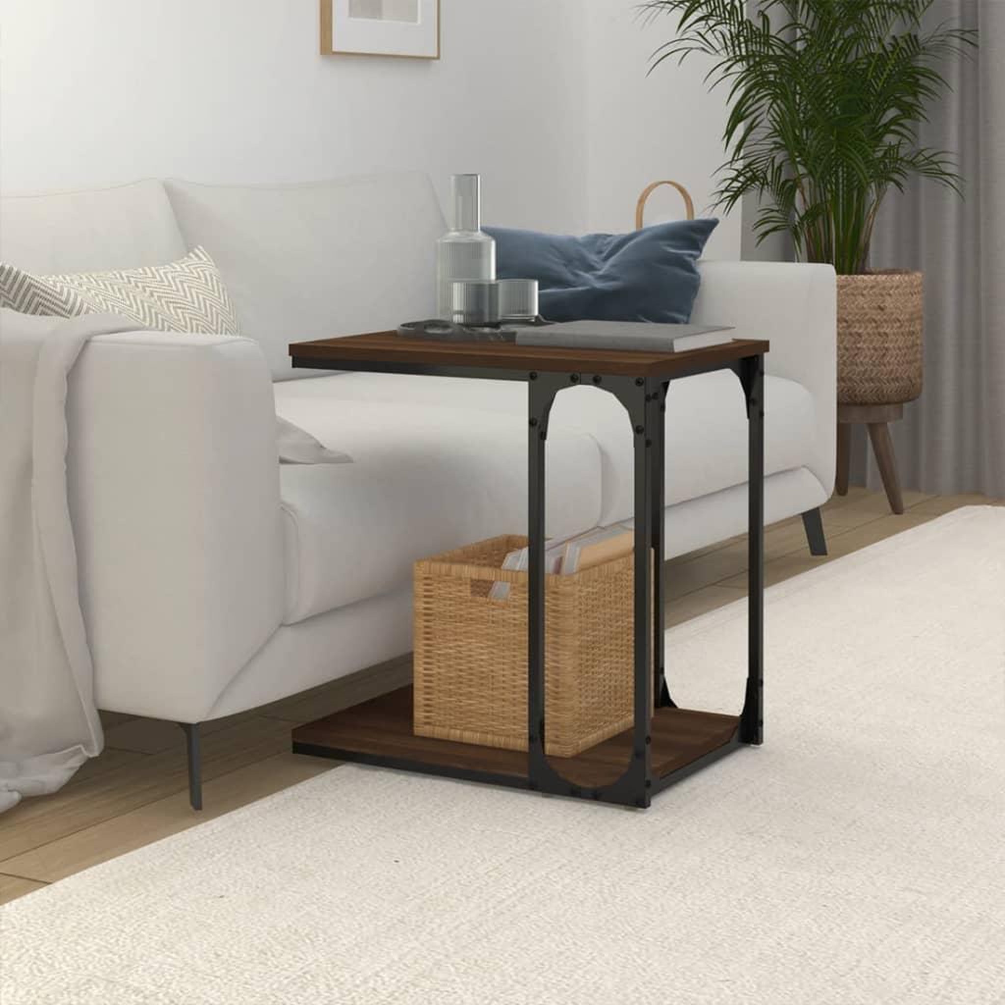 Voir la diapositive 3 : VIDAXL Table d'appoint Chene marron 50x35x52 cm Bois d'ingenierie