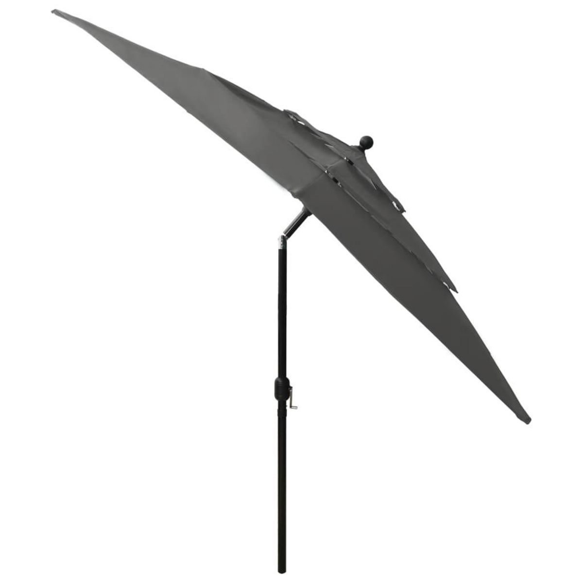VIDAXL Parasol de jardin a 3 niveaux avec mat en aluminium anthracite