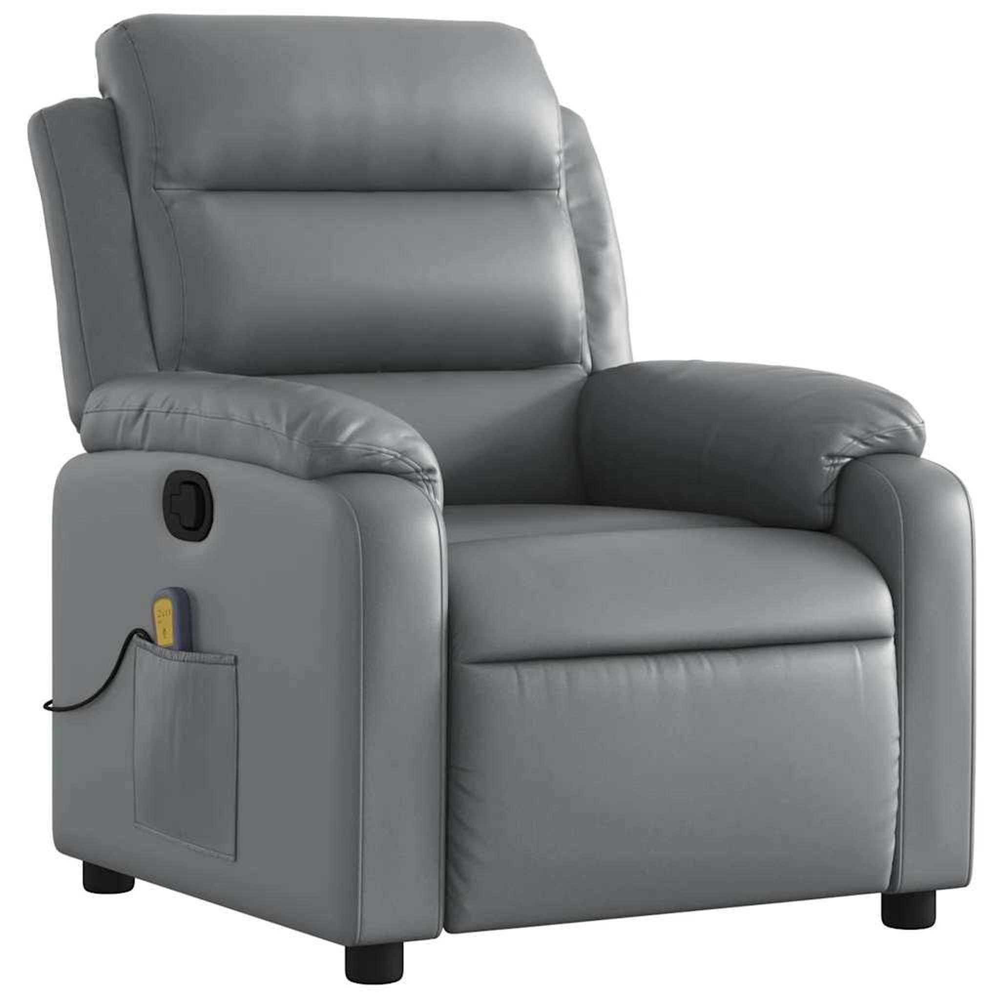 Voir la diapositive 4 : VIDAXL Fauteuil de massage inclinable Gris Similicuir