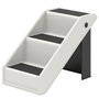 Voir la diapositive 1 : PAWHUT Escalier pour chien pliable - 3 marches antidérapantes - max. 10Kg - PP noir blanc cassé