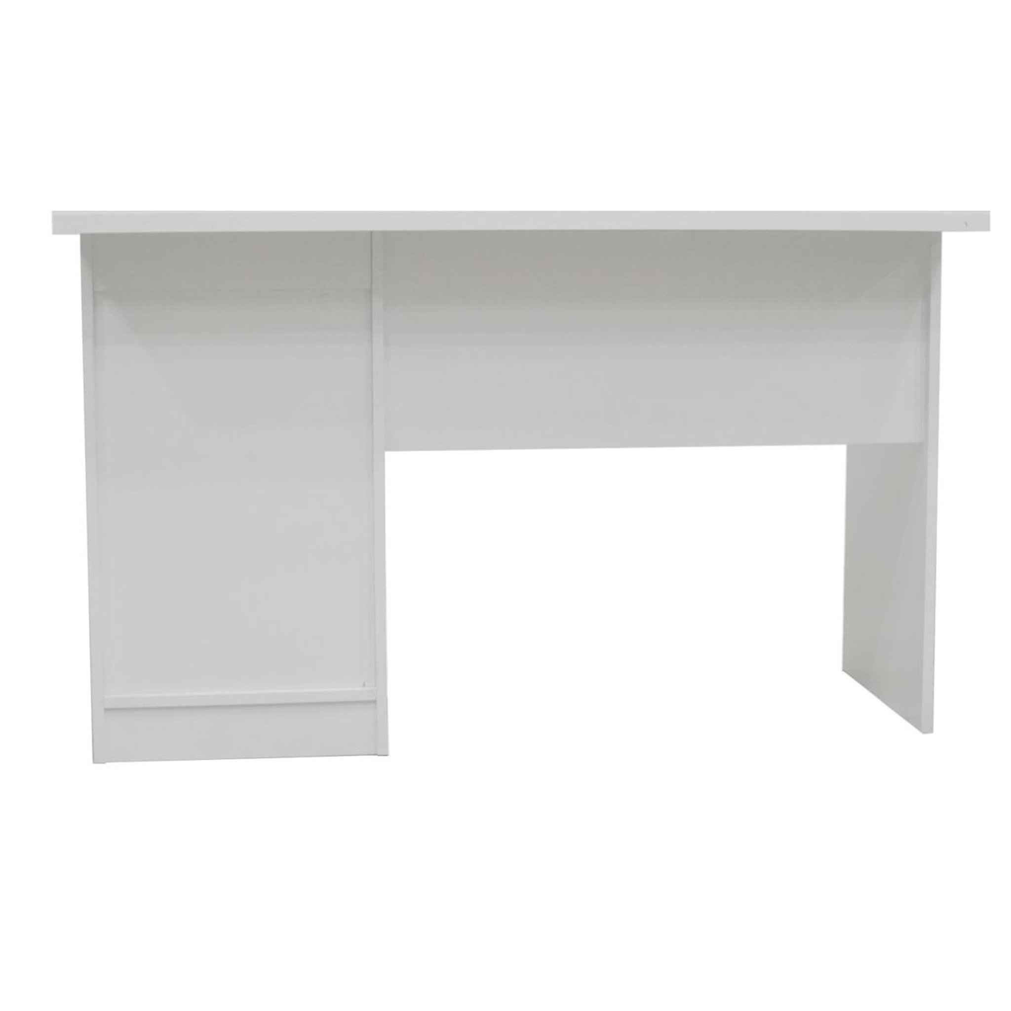 Voir la diapositive 4 : JLC KREATION Bureau moderne blanc 120cm 1 porte-3 tiroirs otara