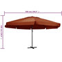 Voir la diapositive 6 : VIDAXL Parasol de jardin avec mat en aluminium 600 cm terre cuite