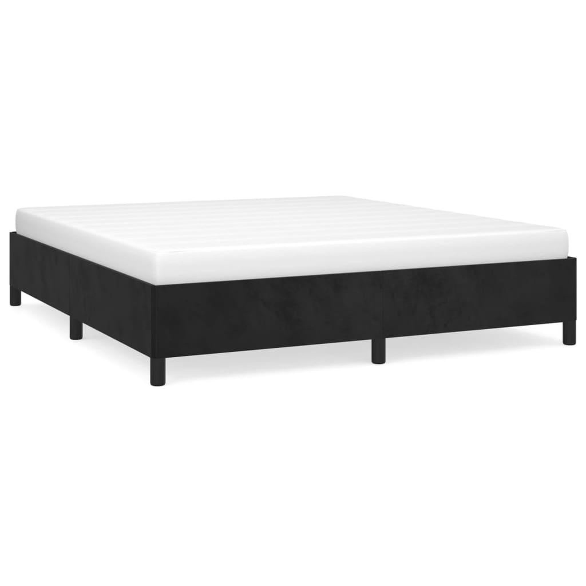 Voir la diapositive 2 : VIDAXL Cadre de lit sans matelas noir 180x200 cm velours