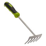 GARDENSTAR Râteau à main - 5 dents - En acier inoxydable