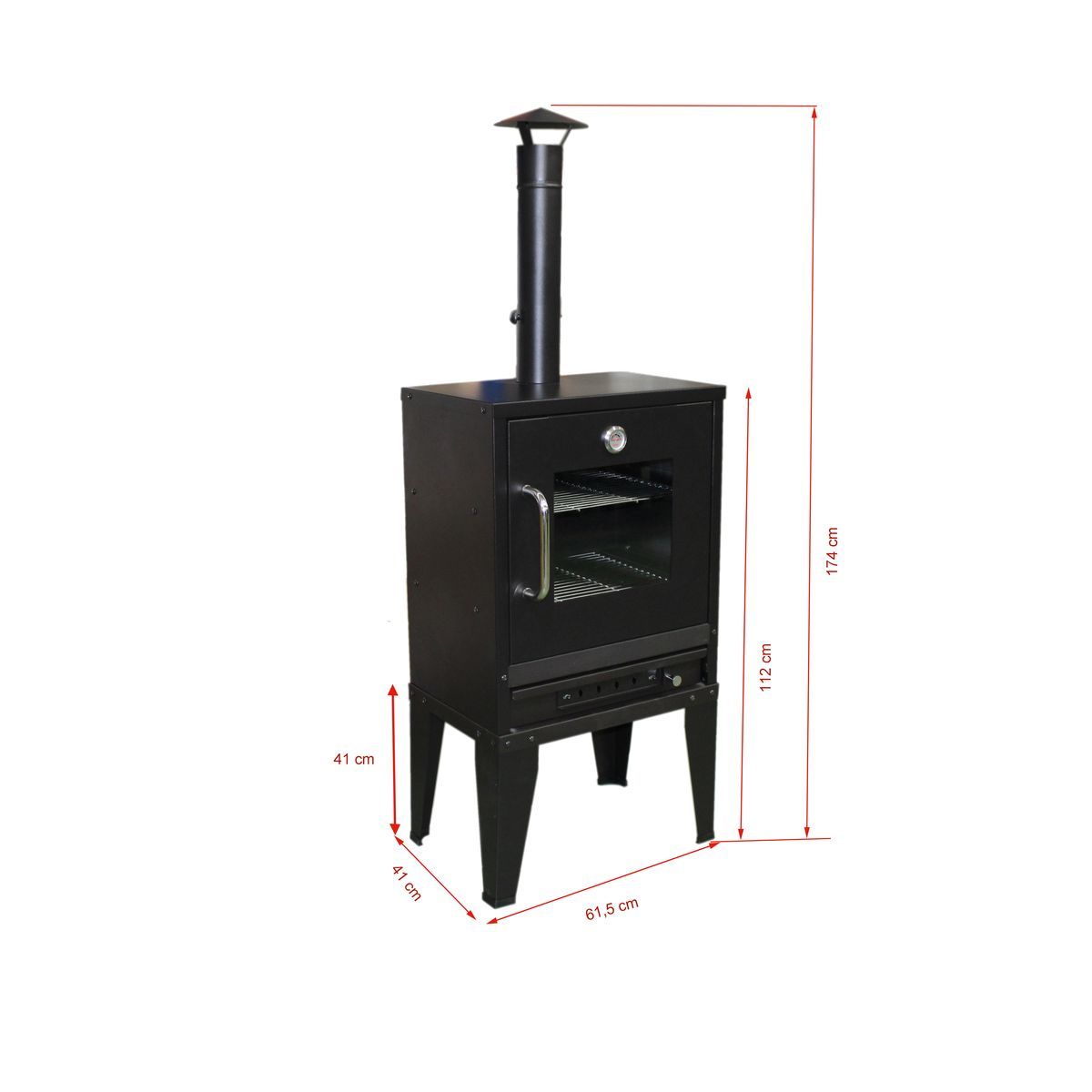 Imor Fumoir au charbon de bois 2 grilles 65x35cm