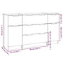 Voir la diapositive 6 : VIDAXL Ensemble de buffets 3 pcs Blanc brillant Bois d'ingenierie