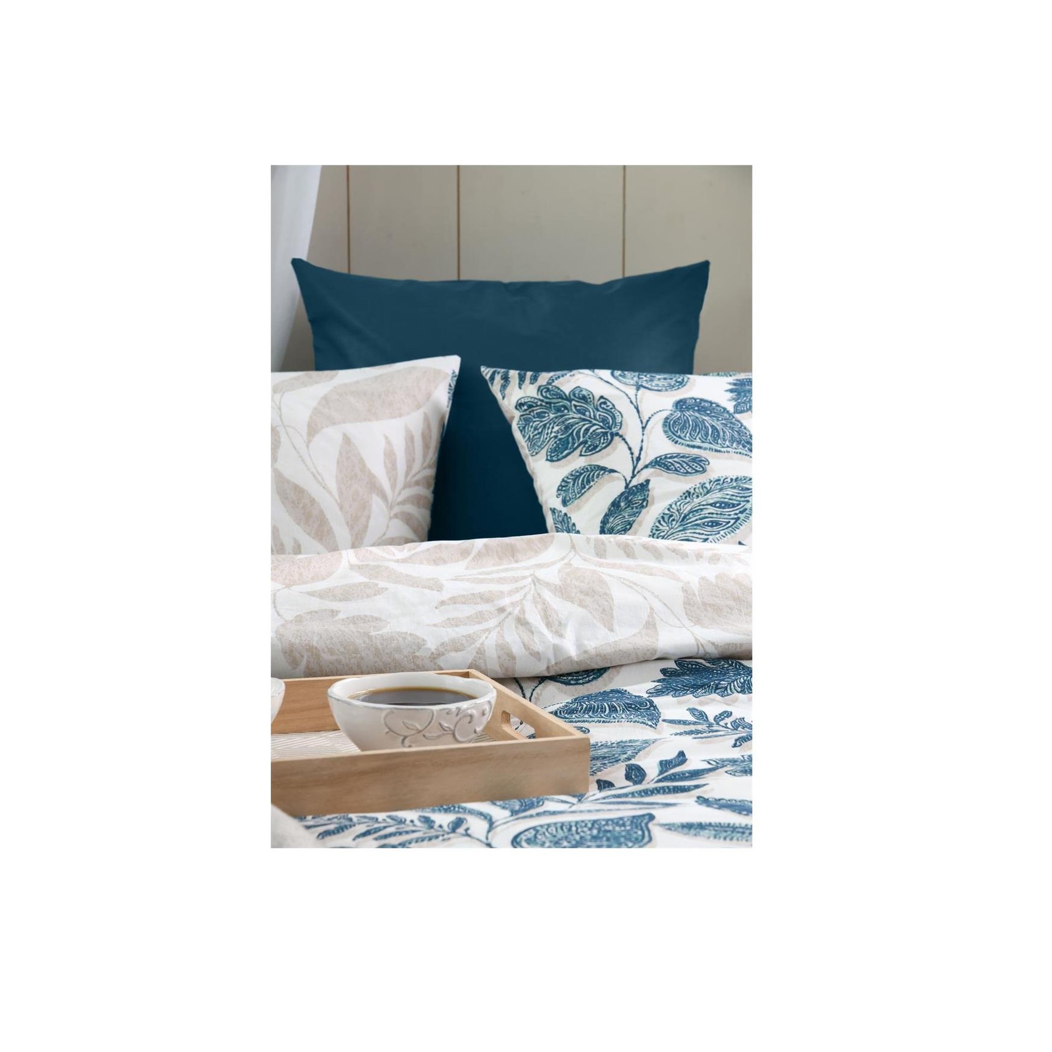 Voir la diapositive 2 : Eden Housse de couette en percale de coton motif vegetal