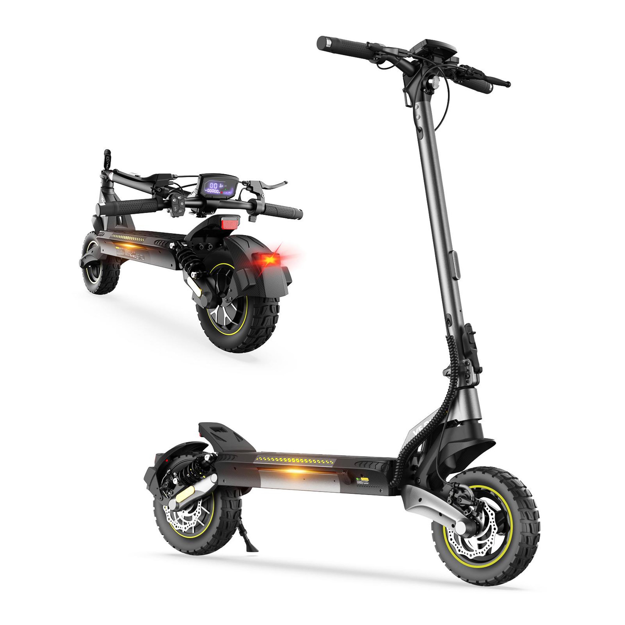 Voir la diapositive 5 : ISCOOTER Trottinette électrique iScooter V5Pro, batterie 48 V 12,5 Ah, pneus tout-terrain 10 pouces, 20 km/h