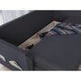  Miuform charming - canapé 3 places convertible - couchage quotidien - avec coffre - en tissu -
