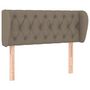 Voir la diapositive 2 : VIDAXL Tete de lit avec oreilles Taupe 103x23x78/88 cm Tissu