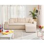 Voir la diapositive 6 : BEST MOBILIER California - canapé d'angle réversible 4 places - convertible avec coffre, étagère et poufs - en velours texturé